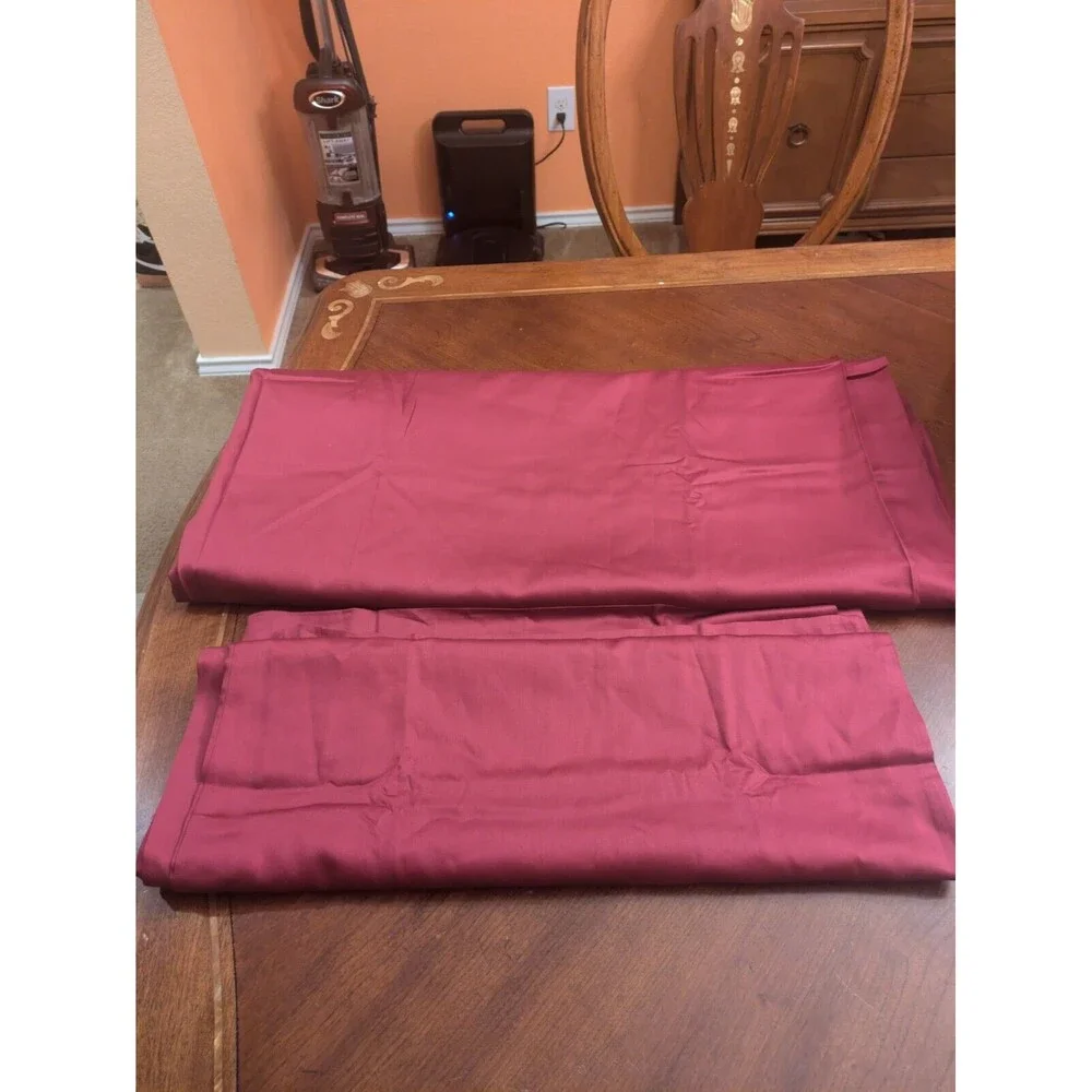 Distant Land flat sheet  Queen individual  Maroon & 2 Pillow Cases 100, %Cotton